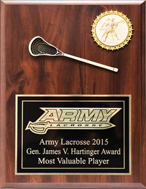 SA912 - Single Lacrosse Stick 9 X 12 Plaque